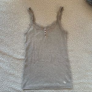 Heather Grey Ribbed Tank Top